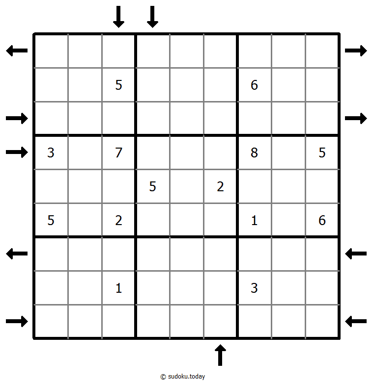 Aufwärts- und Abwärtssudoku #45943