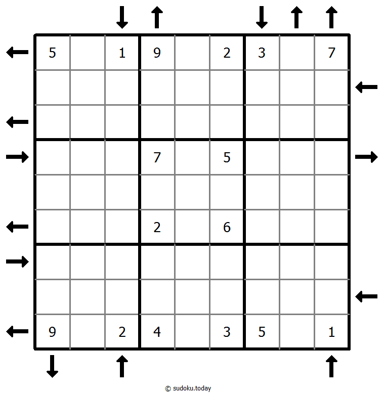 Aufwärts- und Abwärtssudoku #45946