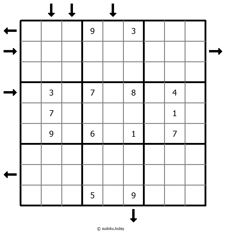 Aufwärts- und Abwärtssudoku #45947