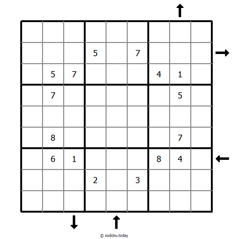 Aufwärts- und Abwärtssudoku #45948