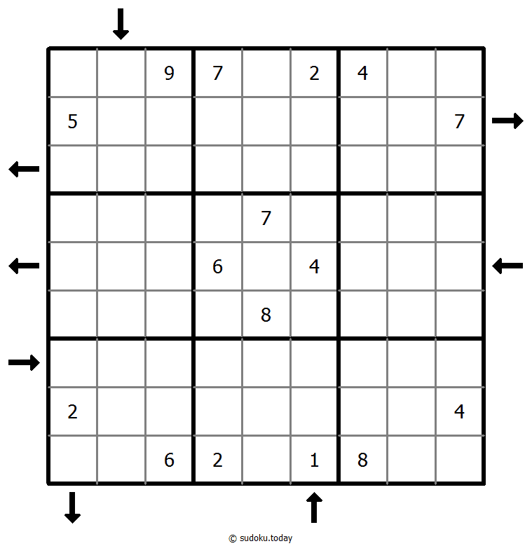 Aufwärts- und Abwärtssudoku #45950