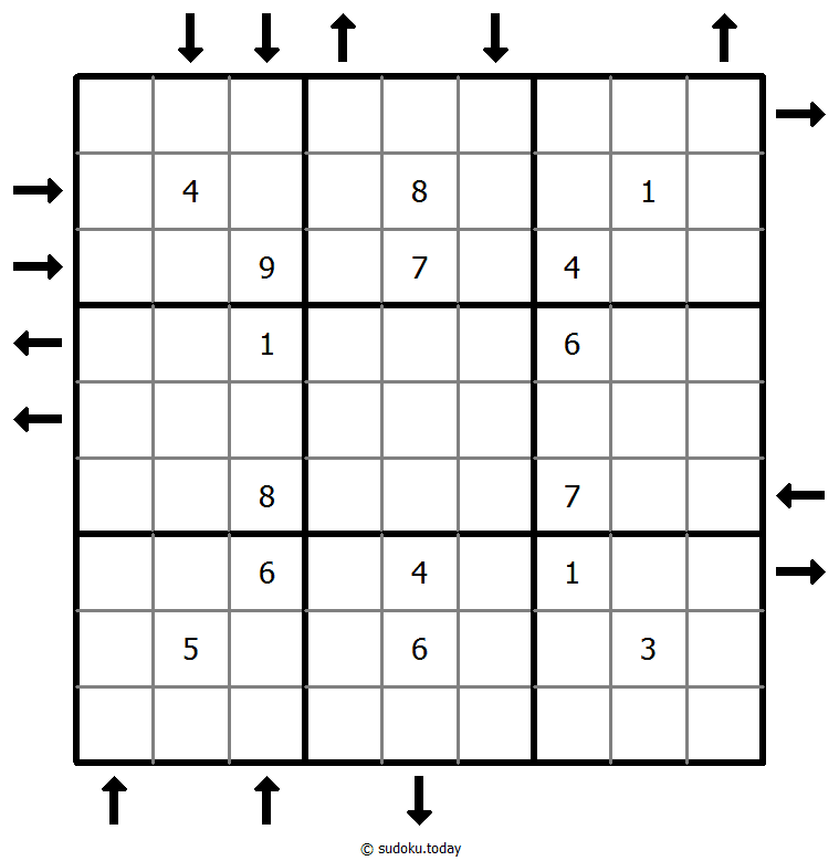Aufwärts- und Abwärtssudoku #45954