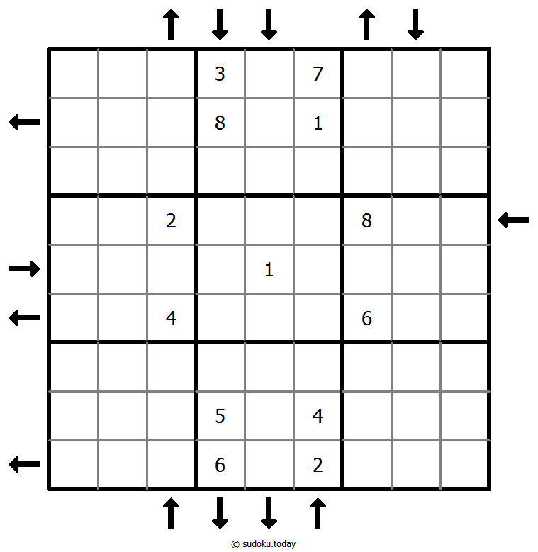 Aufwärts- und Abwärtssudoku #45957
