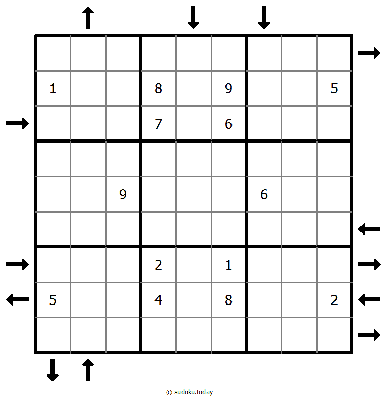 Aufwärts- und Abwärtssudoku #45966