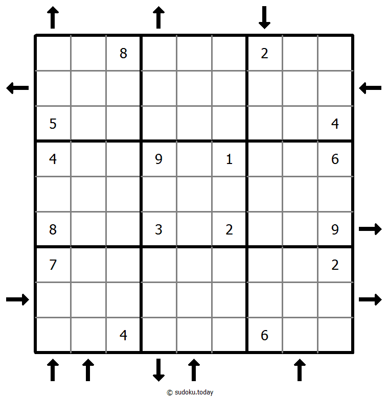 Aufwärts- und Abwärtssudoku #45967