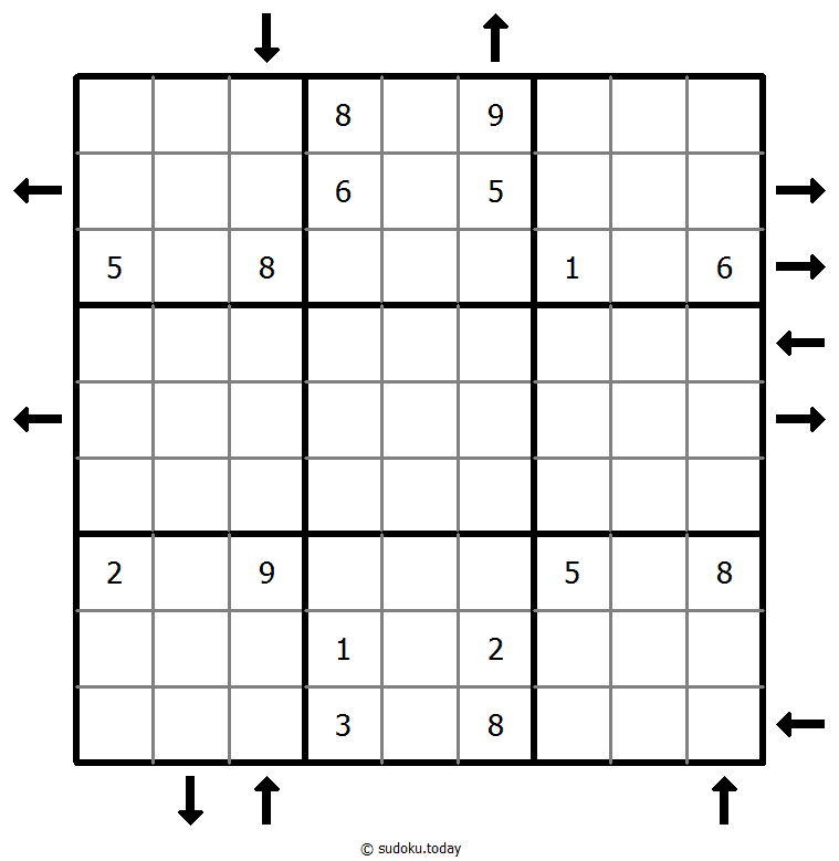 Aufwärts- und Abwärtssudoku #45969