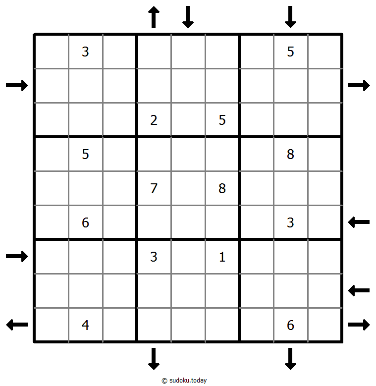 Aufwärts- und Abwärtssudoku #45970