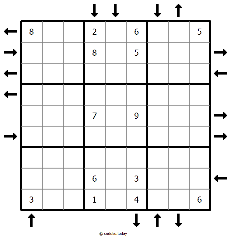 Aufwärts- und Abwärtssudoku #45975
