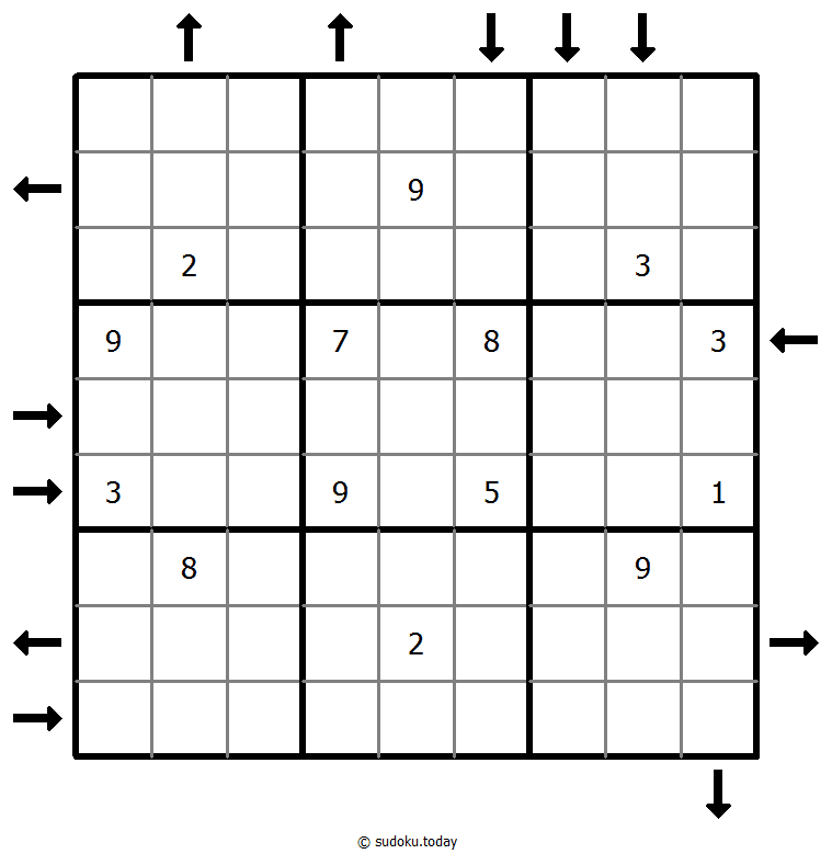 Aufwärts- und Abwärtssudoku #45977