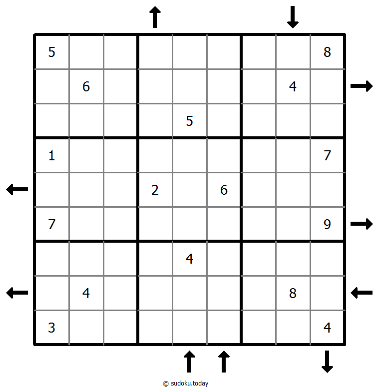 Aufwärts- und Abwärtssudoku #45978