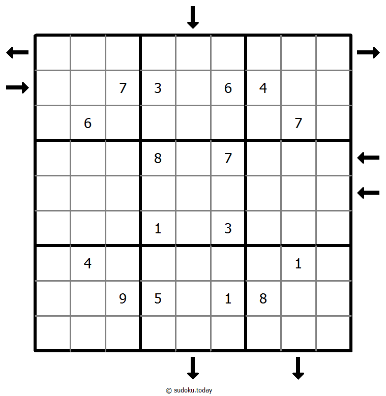 Aufwärts- und Abwärtssudoku #45981