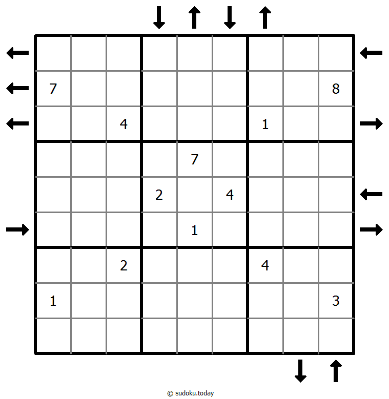 Aufwärts- und Abwärtssudoku #45982