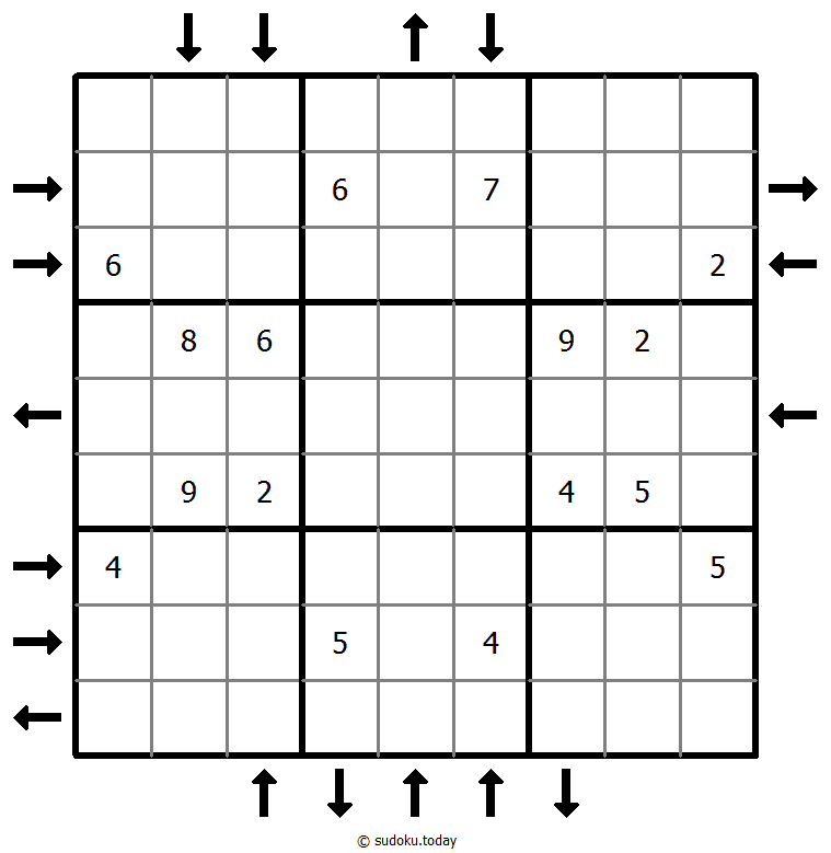 Aufwärts- und Abwärtssudoku #45983