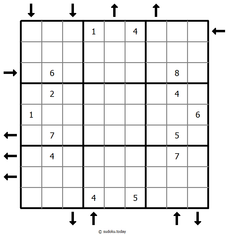 Aufwärts- und Abwärtssudoku #45988
