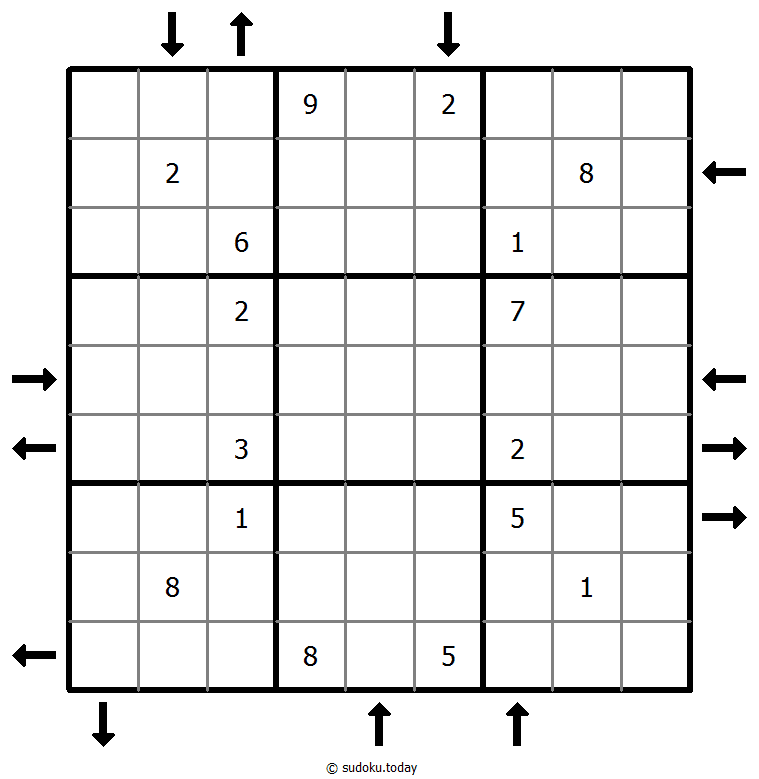 Aufwärts- und Abwärtssudoku #45990