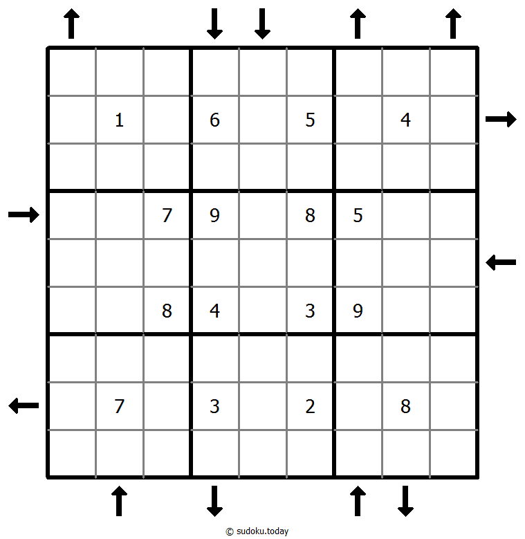 Aufwärts- und Abwärtssudoku #45991