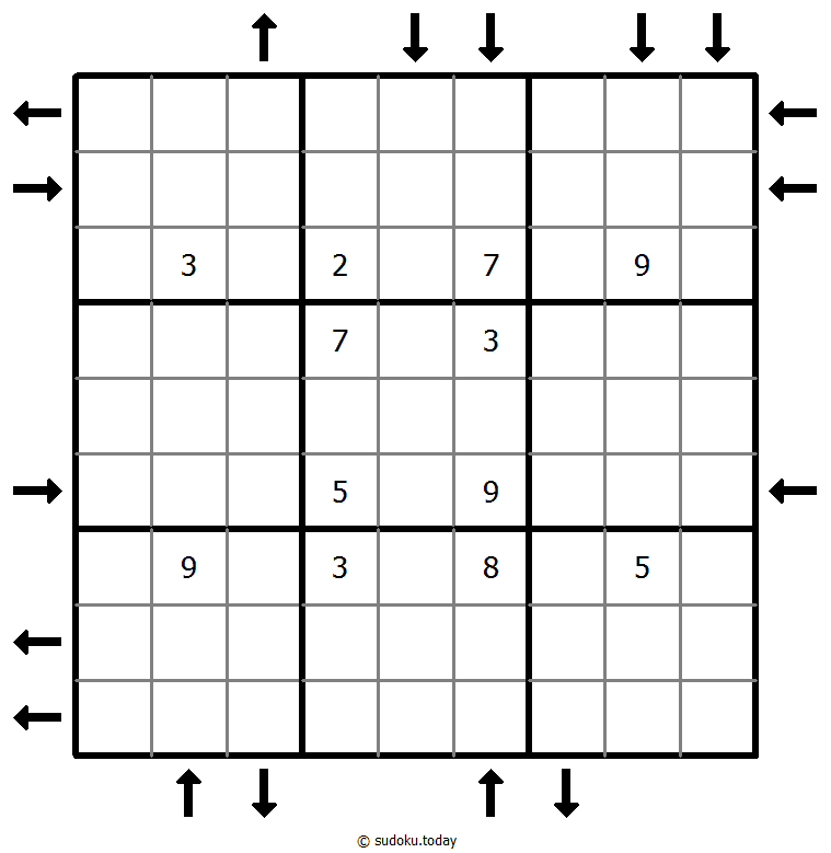 Aufwärts- und Abwärtssudoku #45992