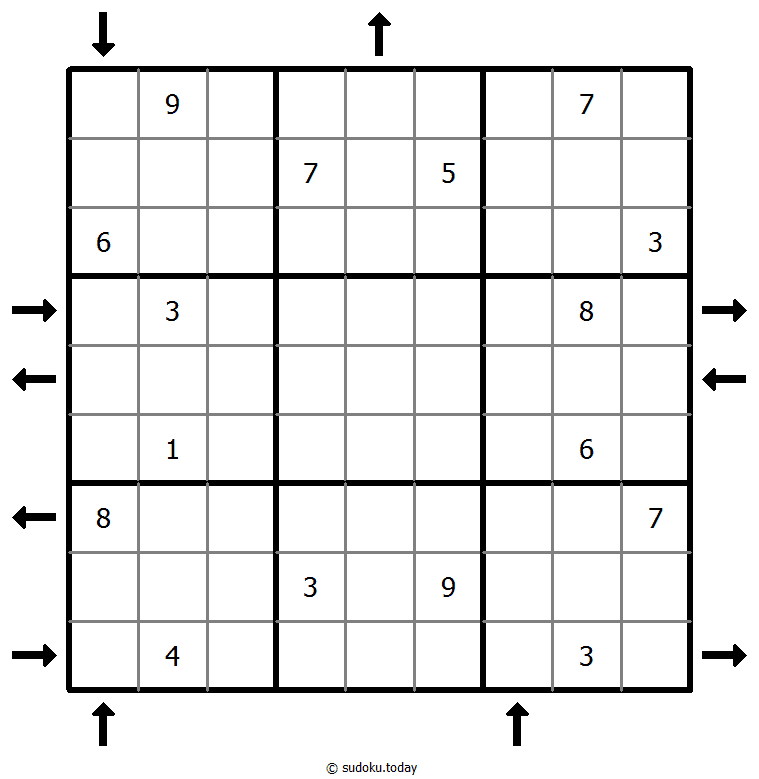 Aufwärts- und Abwärtssudoku #46002