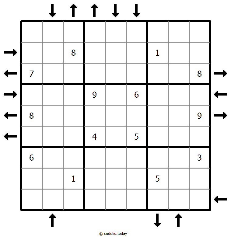 Aufwärts- und Abwärtssudoku #46003