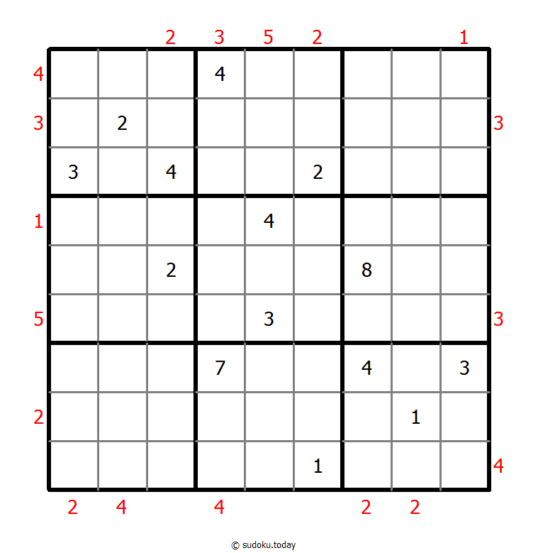 Skyscrapers Sudoku 03. Dezember 2025