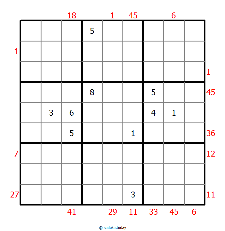 Vor-X-Summen-Sudoku