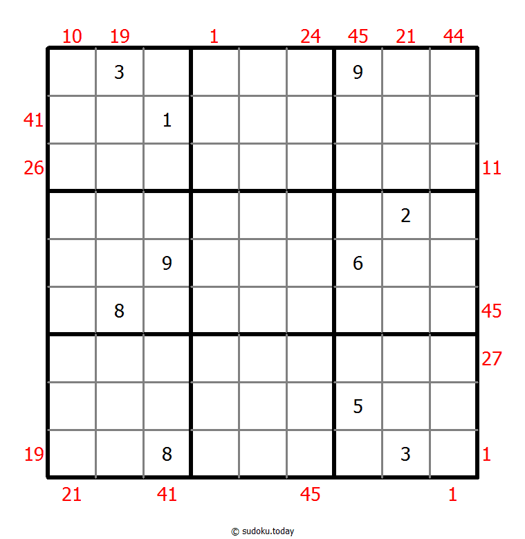 X Sums Sudoku 14. November 2025
