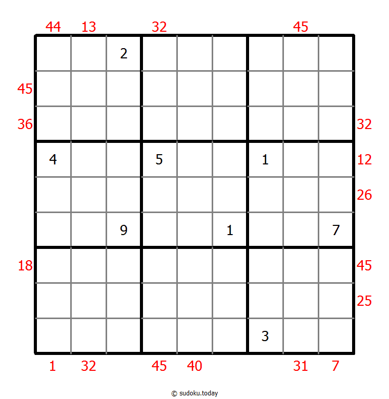 X Sums Sudoku 15. November 2025
