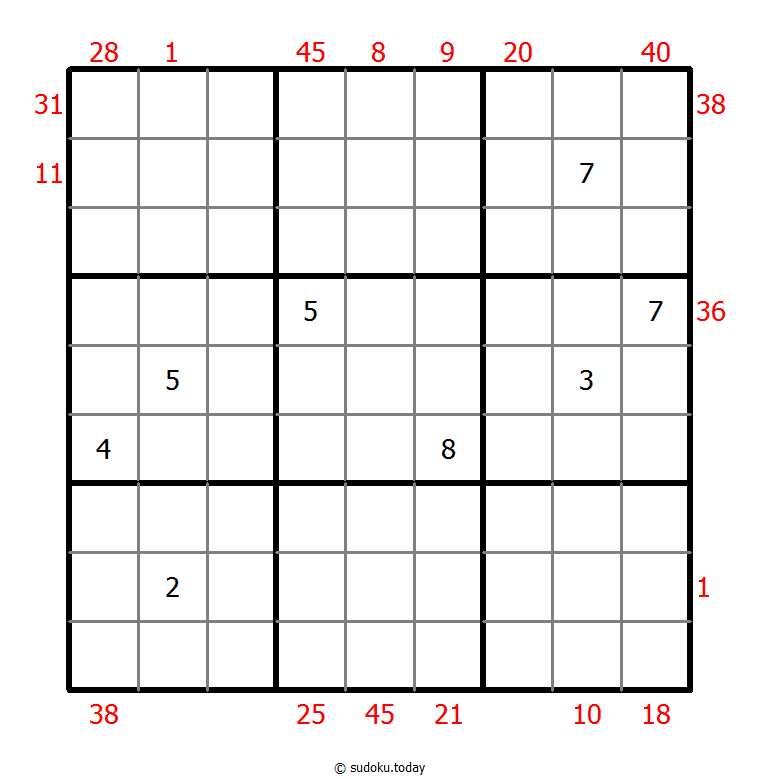 Vor-X-Summen-Sudoku
