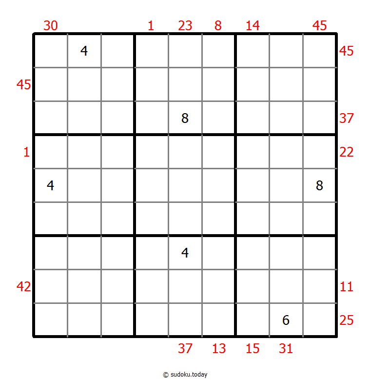 Vor-X-Summen-Sudoku