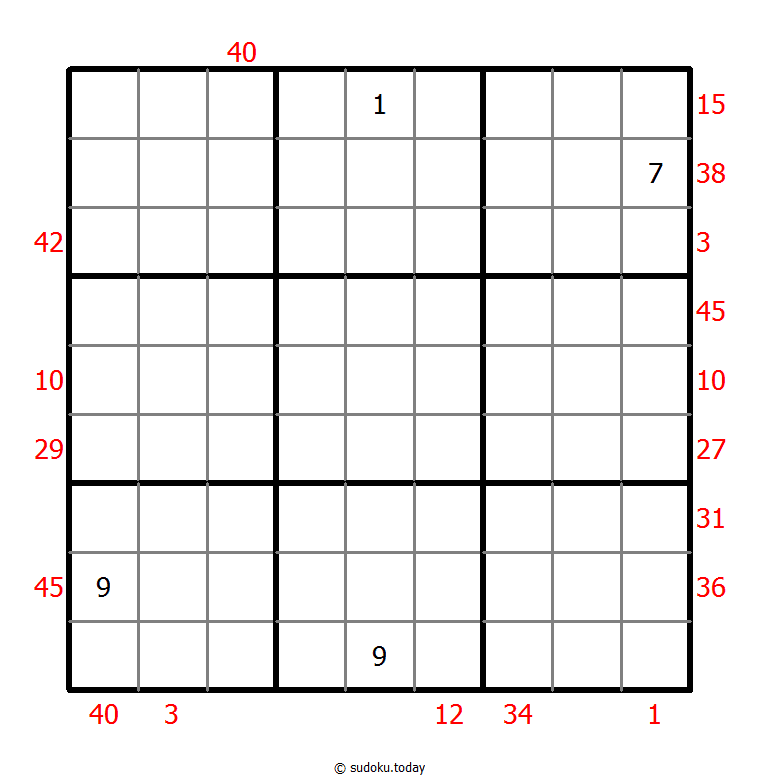 Vor-X-Summen-Sudoku