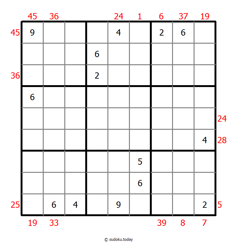Vor-X-Summen-Sudoku