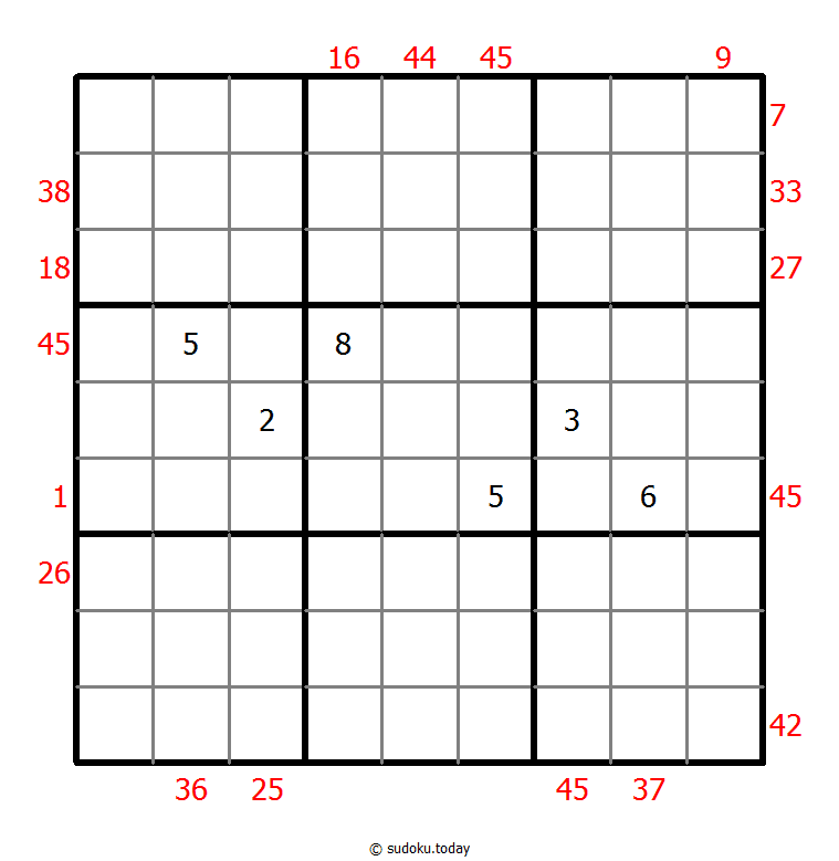 Vor-X-Summen-Sudoku