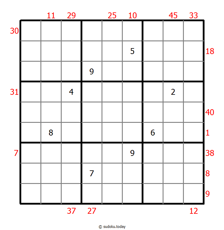X Sums Sudoku 19. November 2025
