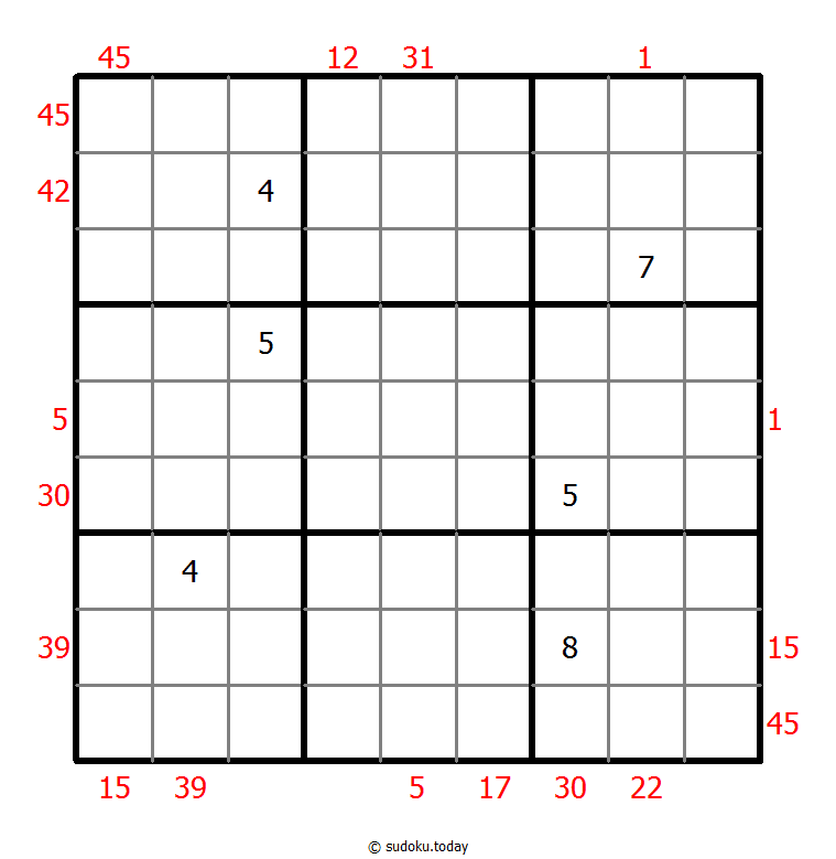 Vor-X-Summen-Sudoku