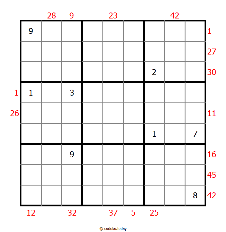 Vor-X-Summen-Sudoku
