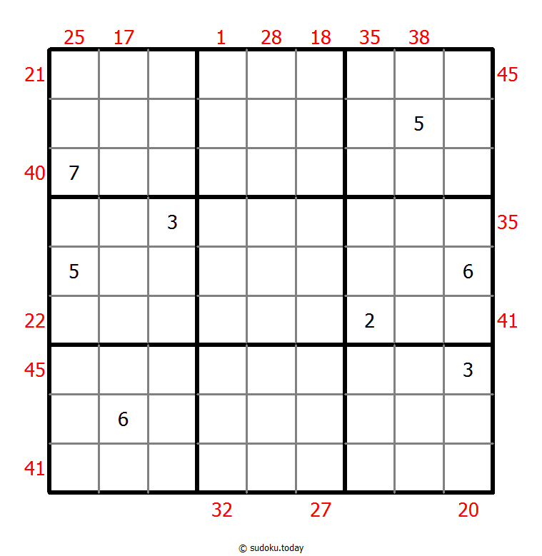 X Sums Sudoku 15. Dezember 2025