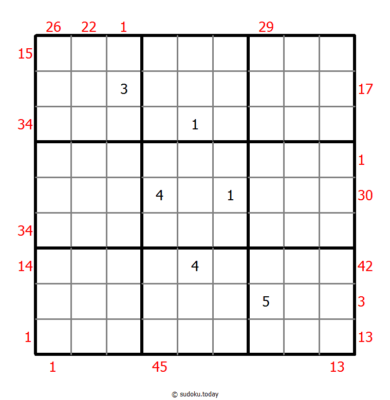 Vor-X-Summen-Sudoku