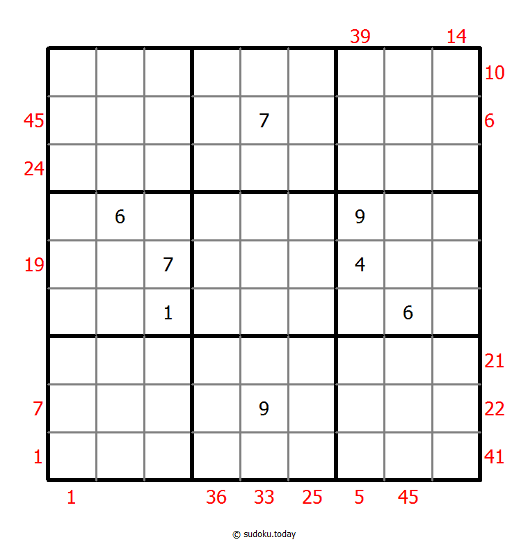 Vor-X-Summen-Sudoku