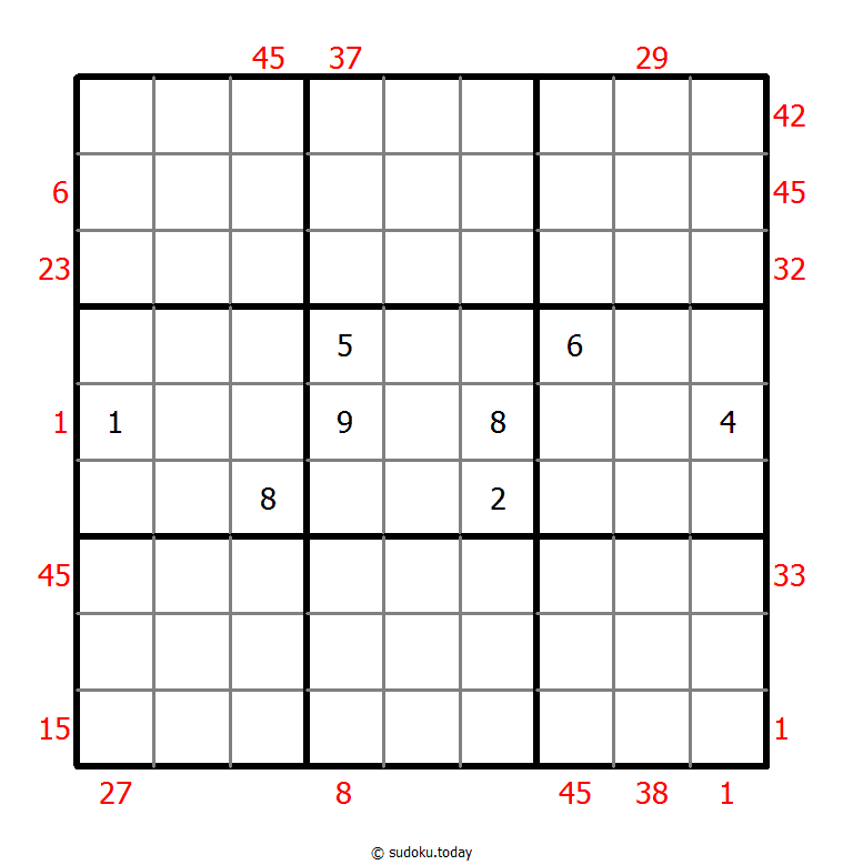 Vor-X-Summen-Sudoku