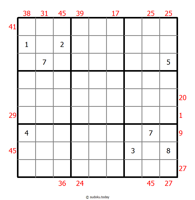 X Sums Sudoku 08. November 2025