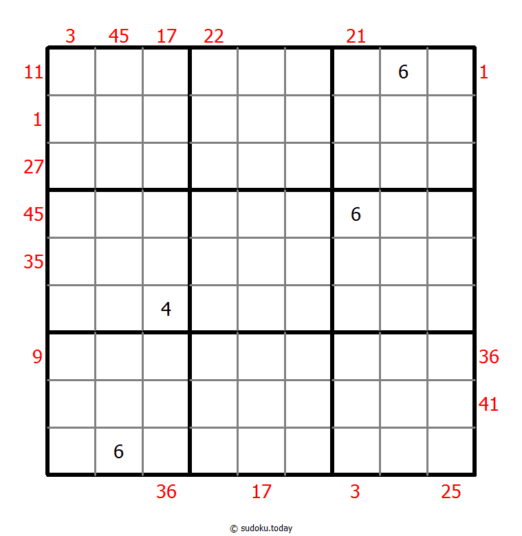 Vor-X-Summen-Sudoku