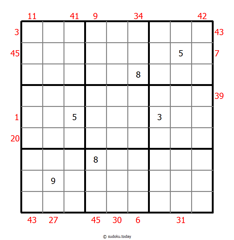 Vor-X-Summen-Sudoku