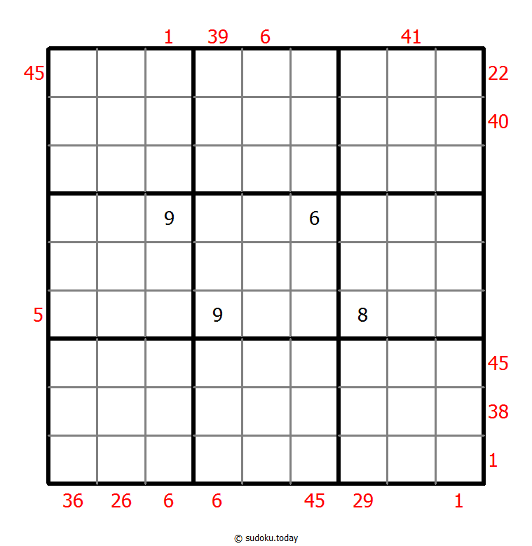 X Sums Sudoku 02. Januar 2026