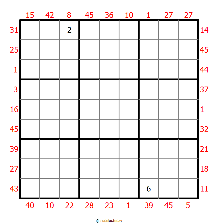 Vor-X-Summen-Sudoku