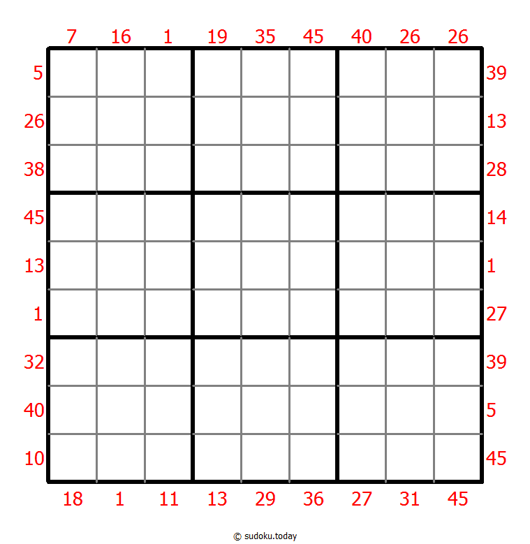 X Sums Sudoku 09. Dezember 2025
