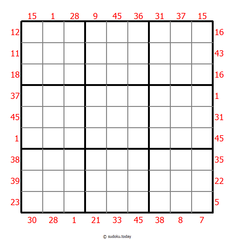 X Sums Sudoku 02. Dezember 2025