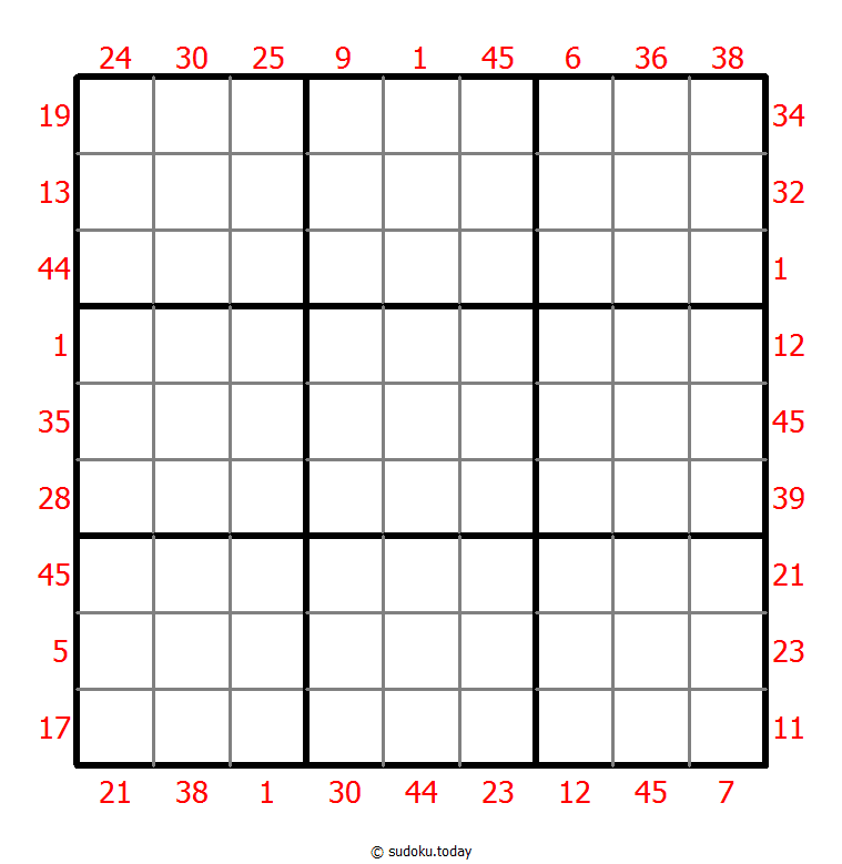 X Sums Sudoku 22. November 2025
