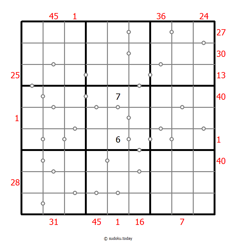 Hybrides Sudoku (XSum+Kontinuierlich)