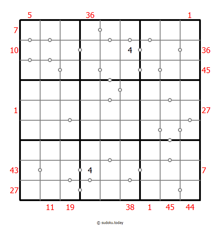 Hybrides Sudoku (XSum+Kontinuierlich)