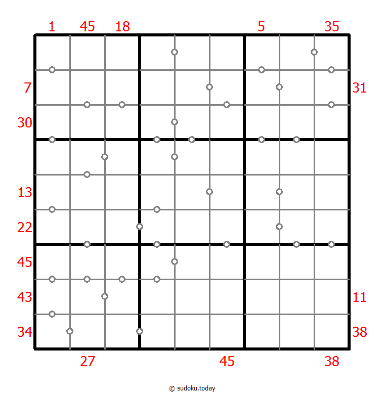 Hybrid Sudoku ( X Sums + Consecutive ) 23. November 2025